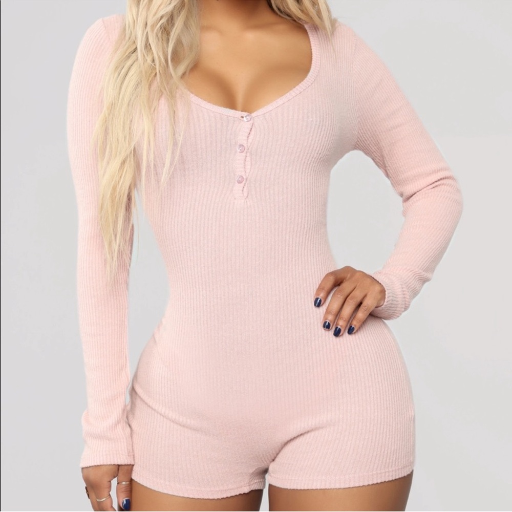 NEW Fashion Nova Sleep Romper - Size Small | Color: Mauve
